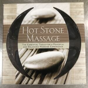 Sterling Innovation Hot Stone Massage Kit 64 Pg. Book 14 Flat Stones NOB
